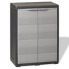 alt="Garden Storage Cabinet with 1 Shelf Black and Grey"