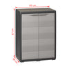 Garden Storage Cabinet with 1 Shelf Black and Grey
