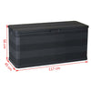 Garden Storage Box Black 117x45x56 cm