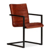 Dining Chairs 2 pcs Brown Real Leather