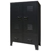 alt="Wardrobe Metal Industrial Style 67x35x107 cm Black"
