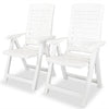 alt="Reclining Garden Chairs 2 pcs Plastic White"