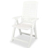 Reclining Garden Chairs 4 pcs Plastic White