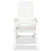 Reclining Garden Chairs 4 pcs Plastic White