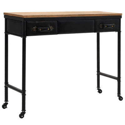 alt="Console Table MDF and Fir Wood 100x33.5x80 cm"