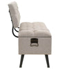 Storage Bench with Backrest 121x53x78 cm Fabric
