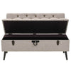 Storage Bench with Backrest 121x53x78 cm Fabric