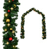 Christmas Garland Decorated with Baubles and LED Lights 10 m