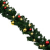 Christmas Garland Decorated with Baubles and LED Lights 20 m