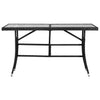 Garden Table Black 140x80x74 cm Poly Rattan
