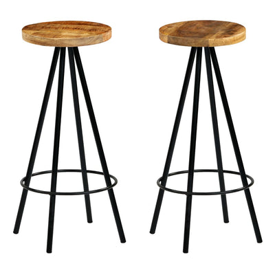 alt="Bar Chairs 2 pcs Solid Mango Wood""