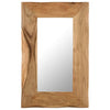 alt="Cosmetic Mirror 50x80 cm Solid Acacia Wood""