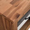 Bedside Table Solid Acacia Wood 40x30x48 cm