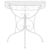 Side Table Vintage Style Half Round Metal 72x36x74 cm Silver