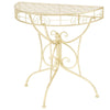 alt="Side Table Vintage Style Half Round Metal 72x36x74 cm Gold"