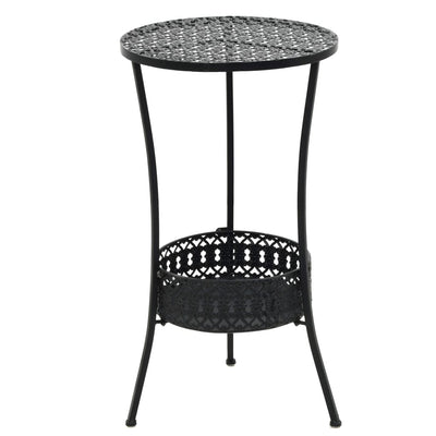 alt="Bistro Table Black 40x70 cm Metal"
