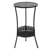 alt="Bistro Table Black 40x70 cm Metal"