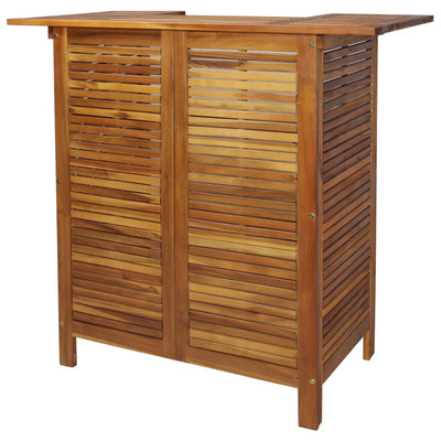 alt="Bar Table 110x50x105 cm Solid Acacia Wood"