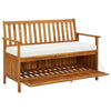 Garden Storage Bench Solid Acacia Wood 120x63x84 cm