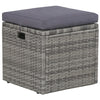 6 Piece Garden Lounge Set with Cushions Poly Rattan Grey