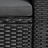 4 Piece Garden Lounge Set Poly Rattan Black and Grey