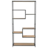Bookcase Solid Firwood and Steel 90.5x35x180 cm