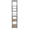 Bookcase Solid Firwood and Steel 90.5x35x180 cm