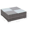 8 Piece Garden Lounge Set with Cushions Poly Rattan Grey