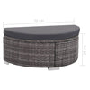 8 Piece Garden Lounge Set with Cushions Poly Rattan Grey