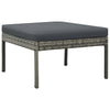3 Piece Garden Lounge Set with Cushions Poly Rattan Grey