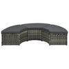 7 Piece Garden Lounge Set with Cushions Poly Rattan Grey