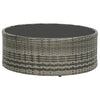 7 Piece Garden Lounge Set with Cushions Poly Rattan Grey