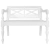 Batavia Bench 98 cm Solid Mahogany Wood White