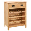 alt="Wine Cabinet 72x32x90 cm Solid Oak Wood"