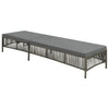 alt="Sun Lounger with Cushion Poly Rattan Grey"