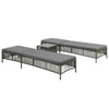 alt="Sunloungers 2 pcs with Table Poly Rattan Grey"