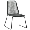 Outdoor Chairs 2 pcs Poly Rattan Black