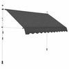 alt="Manual Retractable Awning 300 cm Anthracite"