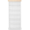 6-Tier Bookcase 80x23x180 cm Solid Oak Wood