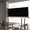 alt="Patio Retractable Side Awning 100 x 300 cm Black"