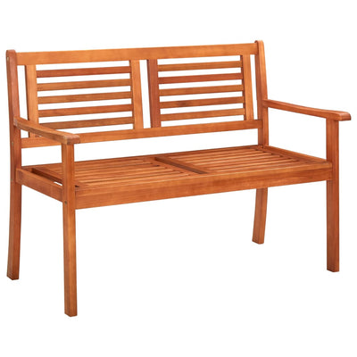 alt="2-Seater Garden Bench 120 cm Solid Eucalyptus Wood"