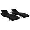 alt="Sun Loungers 2 pcs with Table Poly Rattan and Textilene Black"