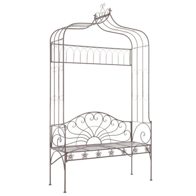 alt="Garden Bench 122 cm Iron Antique Brown""