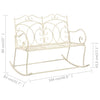 Garden Bench 104 cm Iron Antique White