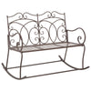alt="Garden Bench 104 cm Iron Antique Brown"