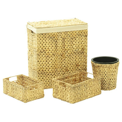 alt="4 Piece Bathroom Set Water Hyacinth"