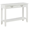 alt="Console Table White 110x35x80 cm Wood"