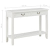 Console Table White 110x35x80 cm Wood