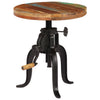 alt="Side Table 45x(45-62) cm Solid Reclaimed Wood and Cast Iron"