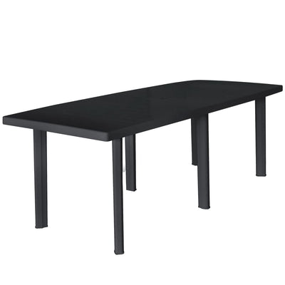 alt="Garden Table Anthracite 216x90x72 cm Plastic"